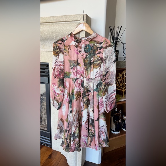 Dolce & Gabbana Floral Pink and Green Dress